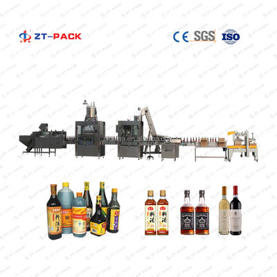 Gravity Low Viscous Watery Liquid Filling Machine Line for Vinegar Soy Sauce Wine